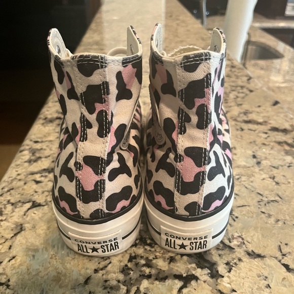Pink and black cheetah print converse - Picture 4 of 4